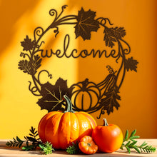 Load image into Gallery viewer, Autumn Welcome Wreath Sign
