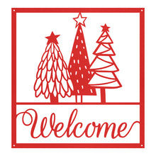 Load image into Gallery viewer, Christmas Tree Welcome Sign