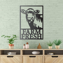 Load image into Gallery viewer, Farm Fresh Cow Rectangular Sign