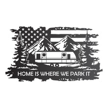 Load image into Gallery viewer, American Flag Camper Sign