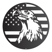 Load image into Gallery viewer, Bald Eagle American Flag Wall Art