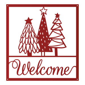 Christmas Tree Welcome Sign