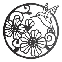 Load image into Gallery viewer, Floral Hummingbird Wall Art