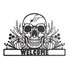 Load image into Gallery viewer, Halloween Autumn Skull Sign