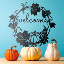 Load image into Gallery viewer, Autumn Welcome Wreath Sign