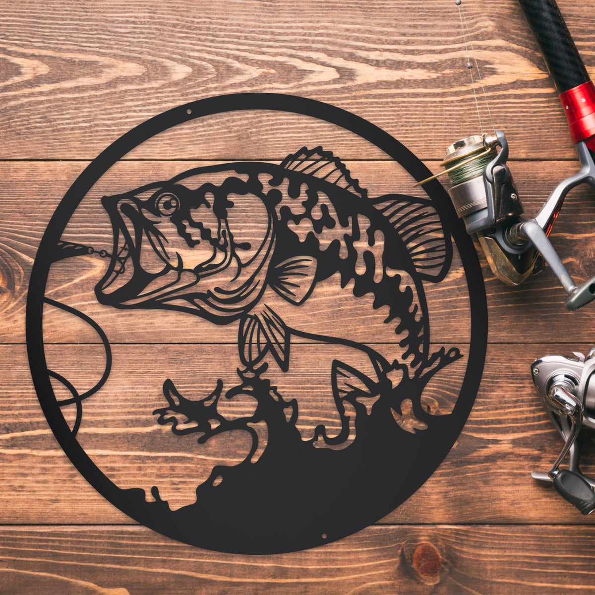 Fresh Water Fish tile art-Bass-Art Glass Backsplash