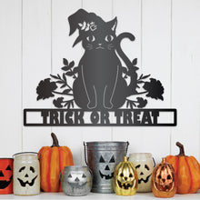 Load image into Gallery viewer, Vintage Halloween Cat Sign