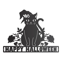 Load image into Gallery viewer, Vintage Halloween Cat Sign