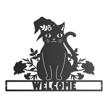 Load image into Gallery viewer, Vintage Halloween Cat Sign