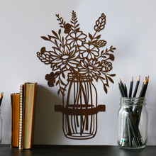Load image into Gallery viewer, Wildflowers in a Mason Jar Wall Art
