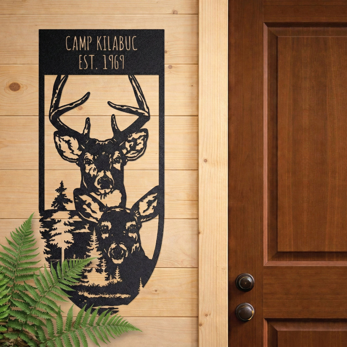 Personalized Deer Sign – Round Lake Decor