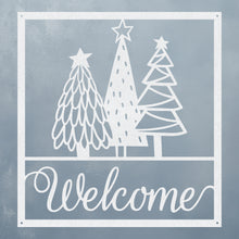 Load image into Gallery viewer, Christmas Tree Welcome Sign
