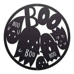 Ghosts Go Boo Halloween Sign