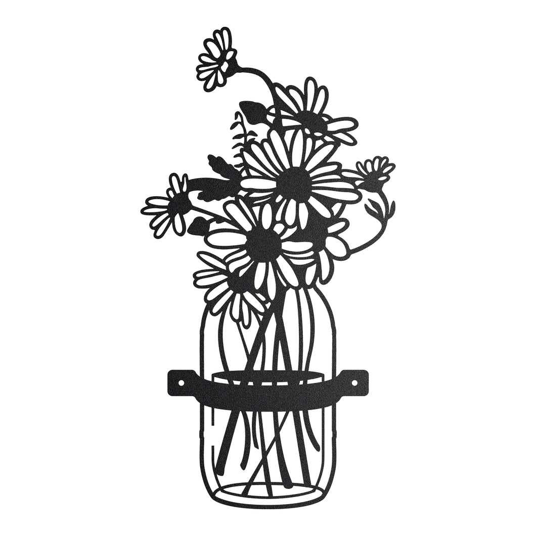 Daisies in a Mason Jar Wall Art