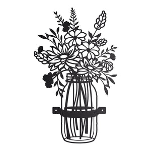 Wildflowers in a Mason Jar Wall Art