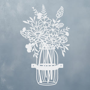 Wildflowers in a Mason Jar Wall Art