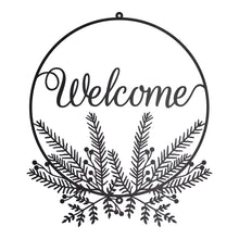 Load image into Gallery viewer, Pine Bough and Berries Welcome Sign
