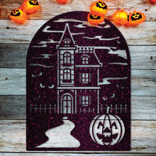Load image into Gallery viewer, Haunted House Halloween Sign

