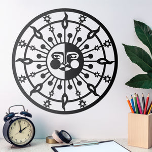 Sun & Moon Round Wall Art