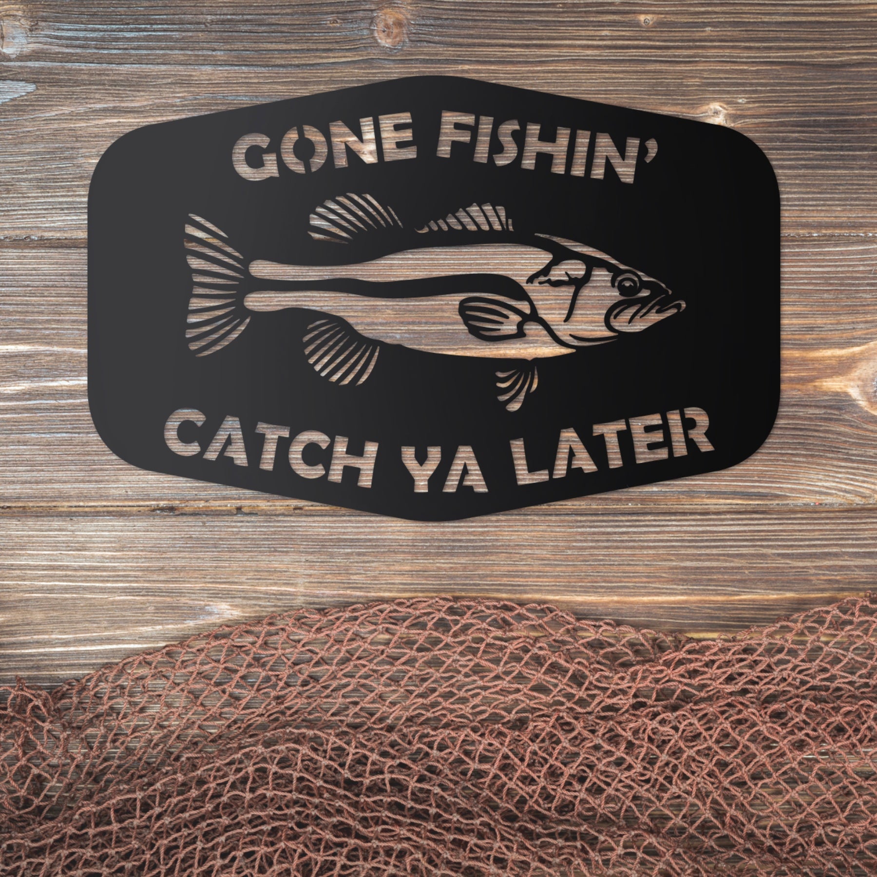 Gone Fishin' Catch Ya Later Bass Wall Art