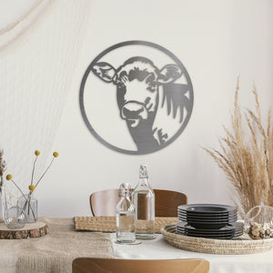 Cow Round Wall Art