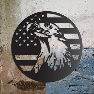 Bald Eagle American Flag Wall Art