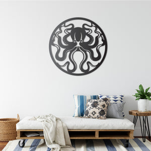 Octopus Round Wall Art