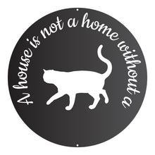 Load image into Gallery viewer, &quot;A House is Not a Home&quot; Cat Breeds Wall Art Round
