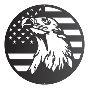 Bald Eagle American Flag Wall Art