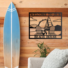 Load image into Gallery viewer, Beach Chairs Personalized Sign
