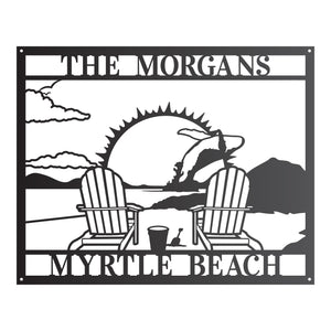 Beach Chairs Personalized Sign