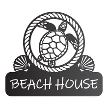 Load image into Gallery viewer, Beach House Turtle Sign
