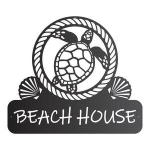 Beach House Turtle Sign