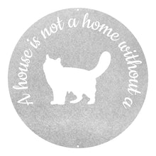 Load image into Gallery viewer, &quot;A House is Not a Home&quot; Cat Breeds Wall Art Round
