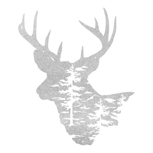 Deer Bust Silhouette Wall Art