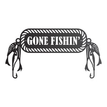 Load image into Gallery viewer, Gone Fishin&#39; Bait &amp; Hooks Wall Art
