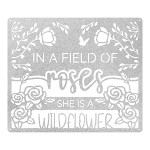 In a Field of Roses Sign