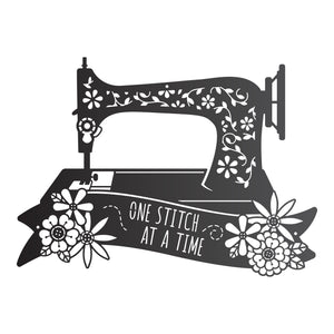"One Stitch at a Time" Vintage Sewing Machine Sign