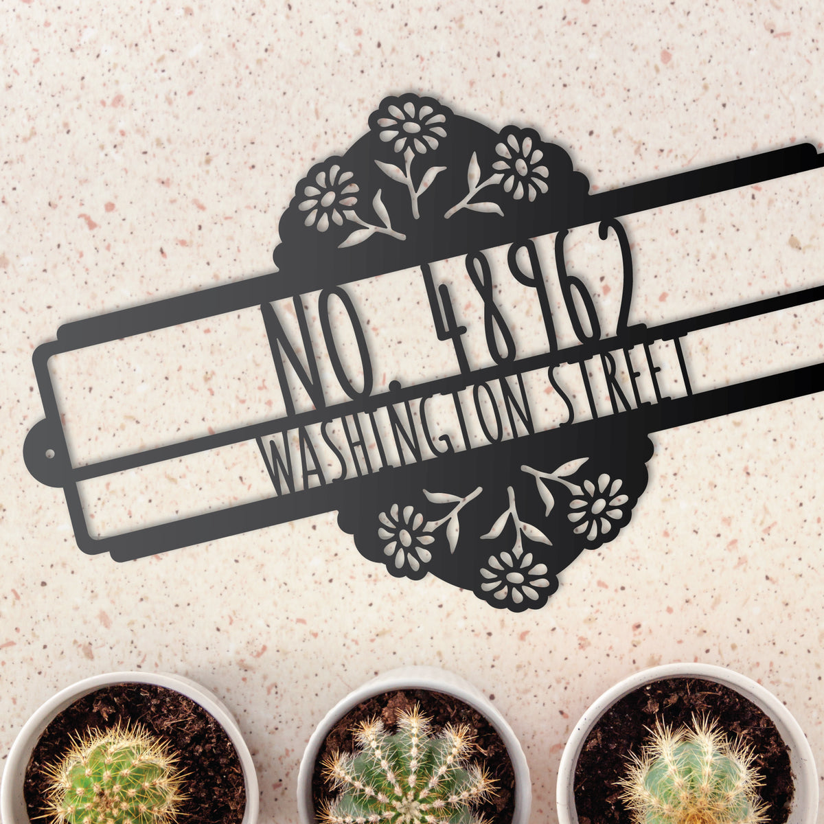 Address Border Sign Custom Address Sign – Round Lake Decor