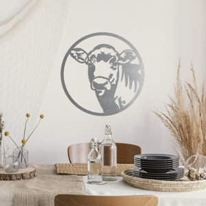 Cow Round Wall Art