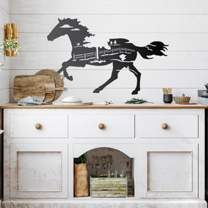Farmhouse Horse Silhouette Wall Art