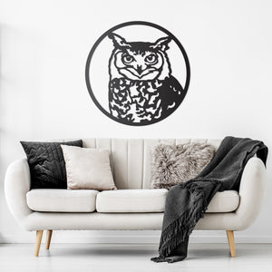 Owl Round Wall Art