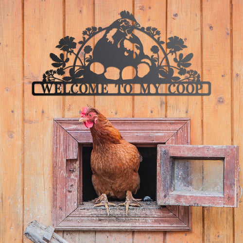 Hen Sign Personalized Pets – Round Lake Decor