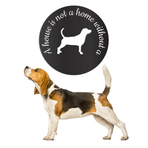 "A House is Not a Home" Dog Breeds Wall Art Round