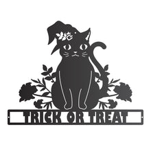 Load image into Gallery viewer, Vintage Halloween Cat Sign
