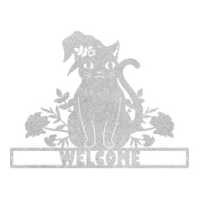 Load image into Gallery viewer, Vintage Halloween Cat Sign
