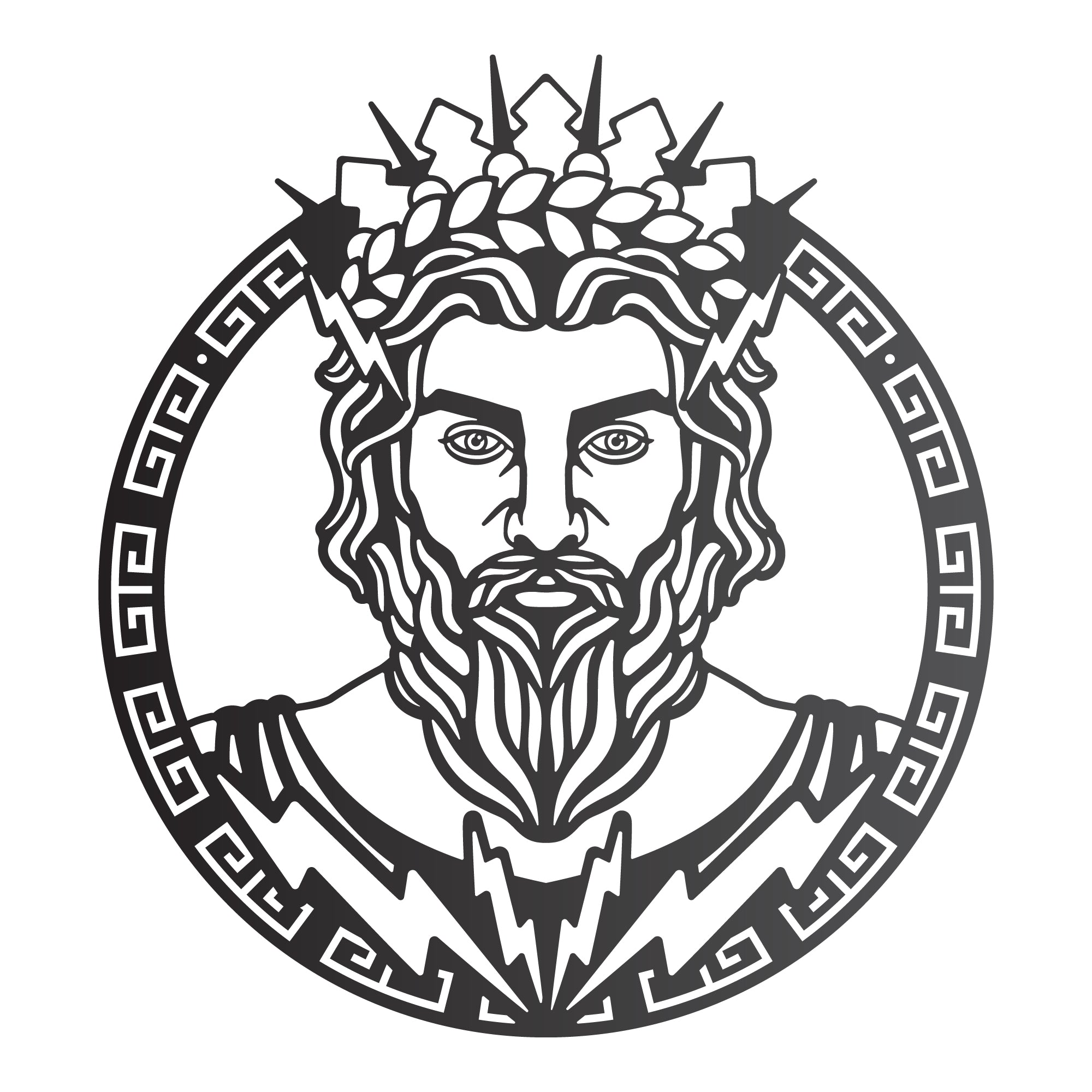 Zeus|Jupiter Greek|Roman God Wall Art – Round Lake Decor